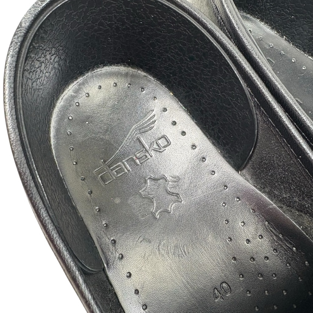 Dansko 40 Womens Solid Black Slip On Clogs Career Work Office Comfort Nurse Shoe - Picture 6 of 10